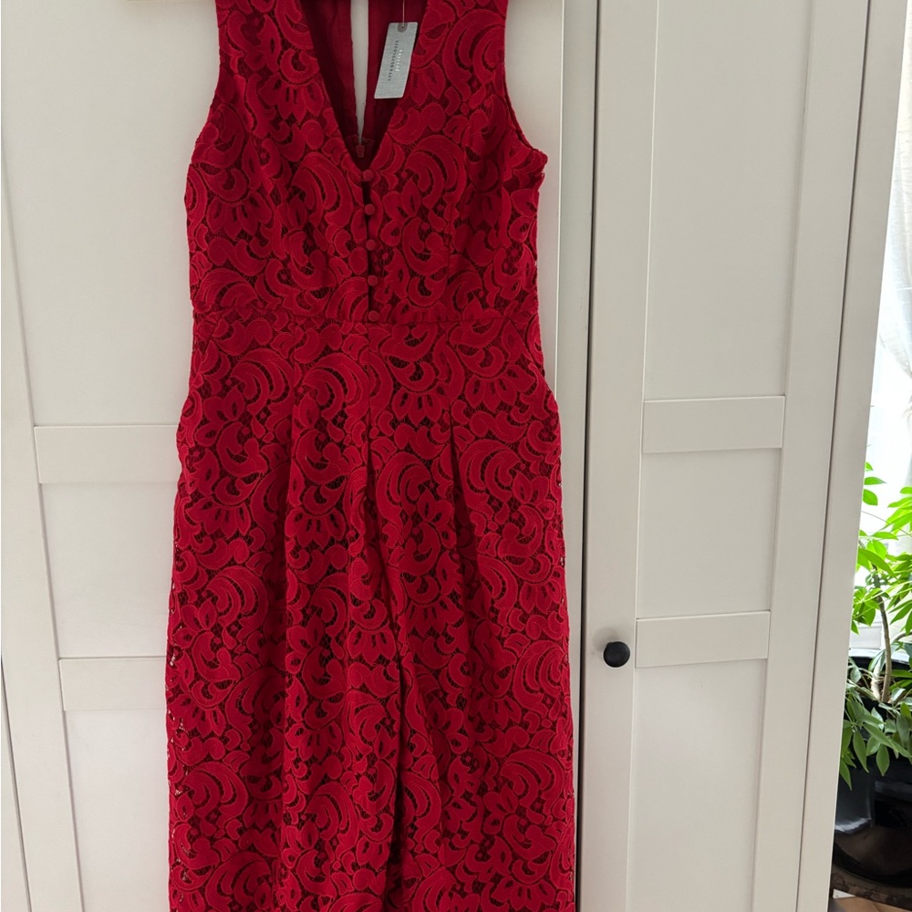 Elegant Red Lace jumpsuit